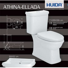 HUIDA Athina: 69x36x87h cm